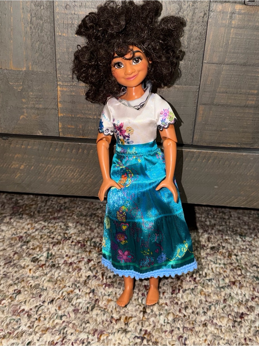 Posable Disney Encanto Mirabel Doll - Teal Skirt with White Floral Top